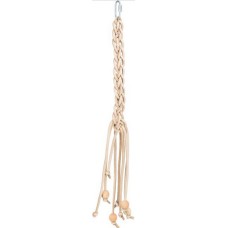 Trixie παιχνίδι δερμάτινο με ξύλινες μπάλες 50cm Trixie παιχνίδι δερμάτινο με ξύλινες μπάλες 50cm