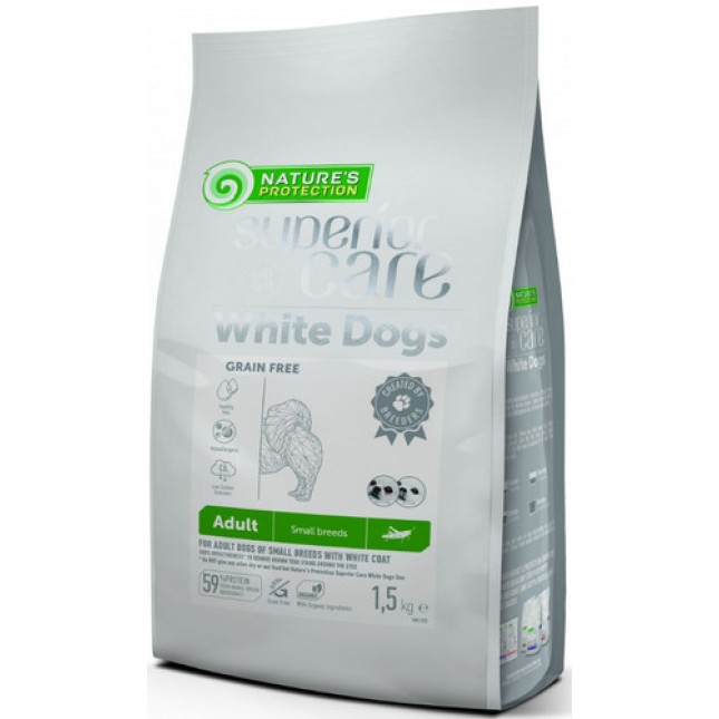 Akvatera τροφή με πρωτεΐνη εντόμων για ενήλικα σκυλιά με λευκό τρίχωμα 1,5kg