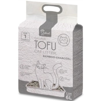 Nature's Protection Velvet Paw TOFU άμμος γάτας από ίνες σόγιας και κάρβουνο μπαμπού 6L/4.3kg Nature's Protection Velvet Paw TOFU άμμος γάτας από ίνες σόγιας και κάρβουνο μπαμπού 6L/4.3kg