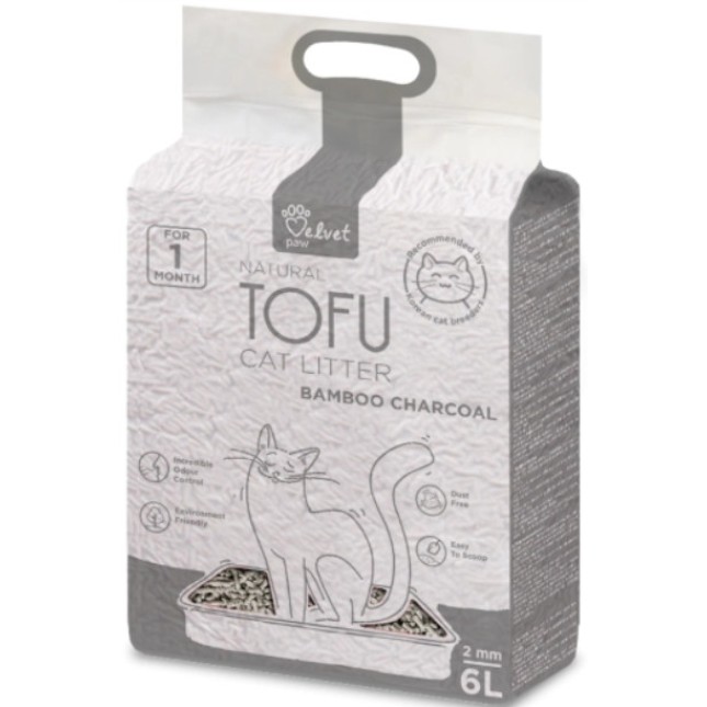 Nature's Protection Velvet Paw TOFU άμμος γάτας από ίνες σόγιας και κάρβουνο μπαμπού 6L/4.3kg Nature's Protection Velvet Paw TOFU άμμος γάτας από ίνες σόγιας και κάρβουνο μπαμπού 6L/4.3kg