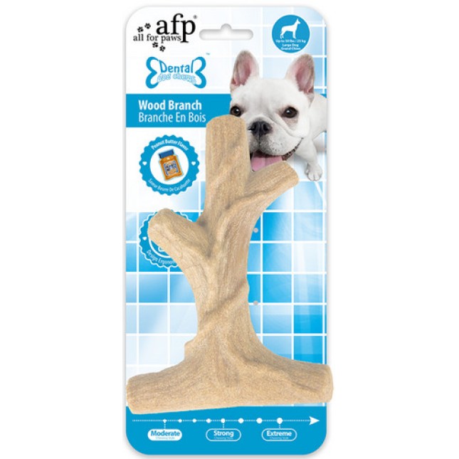 AFP Παιχνίδι Σκύλου οδοντικής φροντίδας Wood Branch με γεύση φυστικοβούτυρο