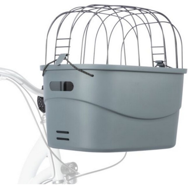 Trixie καλάθι ποδηλάτου μπροστινό πλαστικό 42?39?30 cm γκρι Trixie καλάθι ποδηλάτου μπροστινό πλαστικό 42?39?30 cm γκρι