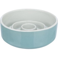Trixie πιάτο αργού ταΐσματος κεραμικό 0.9l/17cm γκρι/μπλε Trixie πιάτο αργού ταΐσματος κεραμικό 0.9l/17cm γκρι/μπλε
