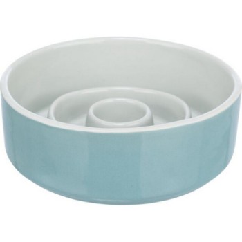 Trixie πιάτο αργού ταΐσματος κεραμικό 0.9l/17cm γκρι/μπλε Trixie πιάτο αργού ταΐσματος κεραμικό 0.9l/17cm γκρι/μπλε