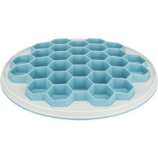 Trixie δίσκος αργού ταΐσματος κυψέλη πλαστικός/tpr/tpe 20cm γκρι/μπλε
