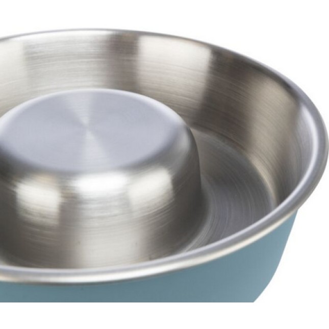 Trixie πιάτο ανοξείδωτο αργού ταΐσματος 1.lt/21cm Trixie πιάτο ανοξείδωτο αργού ταΐσματος 1.lt/21cm