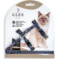 Glee Fishbone Σαμαράκι Γάτας με Οδηγό 20-35/25-45cm (Μαύρο/Λευκό)