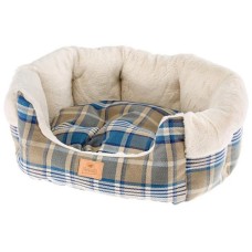 Ferplast Μπλε καρό κρεβάτι σκύλου Etoile 4 60 x 50 x h 21 cm