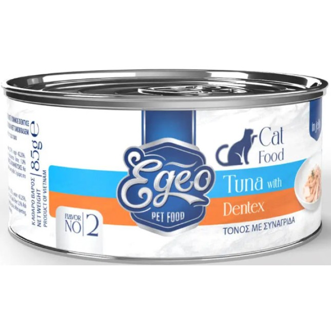 Egeo Cat Adult Τόνος με Συναγρίδα σε Ζελέ 85gr Egeo Cat Adult Τόνος με Συναγρίδα σε Ζελέ 85gr