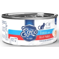 Egeo Cat Adult Τόνος με Μπαρμπούνι σε Ζελέ 85gr