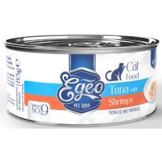 Egeo Cat Adult Τόνος με Γαρίδες σε Ζελέ 85gr