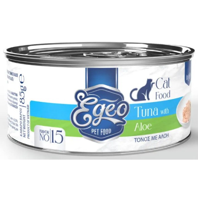 Egeo Cat Adult Τόνος με Αλόη σε Ζελέ 85gr Egeo Cat Adult Τόνος με Αλόη σε Ζελέ 85gr
