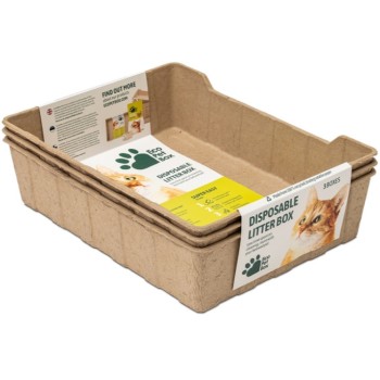 Eco Pet Box βιοδιασπώμενη λεκάνη γάτας μιας χρήσης 46 x 34 x 12cm σετ 3τμχ Eco Pet Box βιοδιασπώμενη λεκάνη γάτας μιας χρήσης 46 x 34 x 12cm σετ 3τμχ