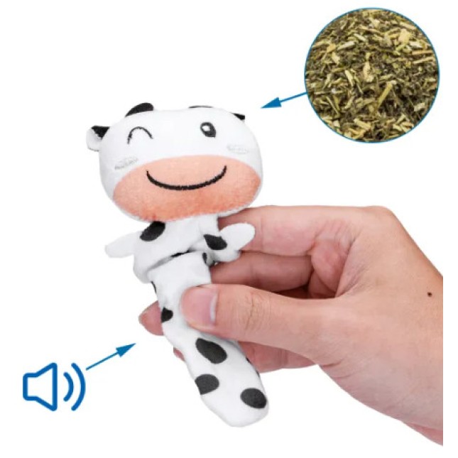 Nobleza Λούτρινη αγελάδα με catnip και ήχο 22x7x2cm Nobleza Λούτρινη αγελάδα με catnip και ήχο 22x7x2cm