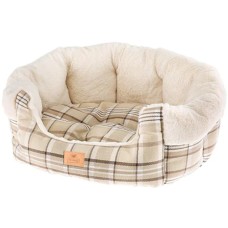 Ferplast Μπεζ καρό κρεβάτι σκύλου Etoile 2 45x46x20cm