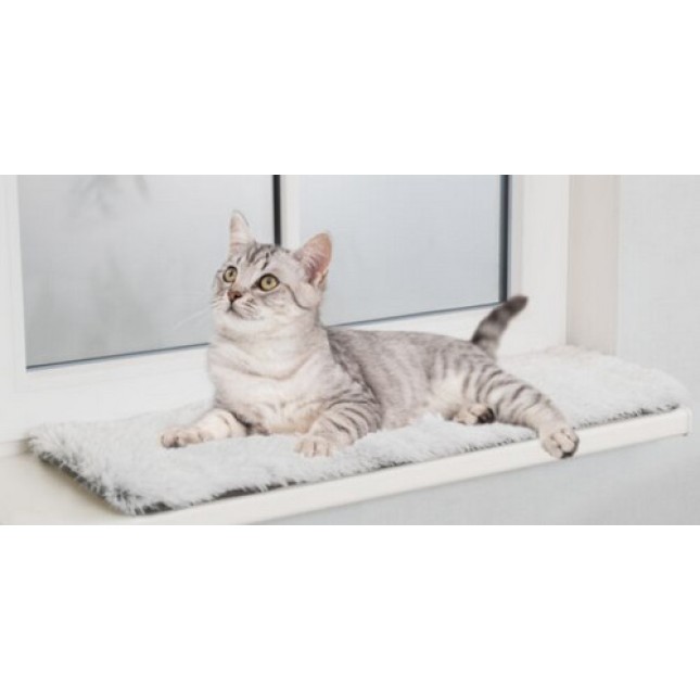 Trixie χαλάκι ξαπλώματος για τη γάτα σας Harvey για πρεβάζια παραθύρων 90 x 28cm, άσπρο-μαύρο