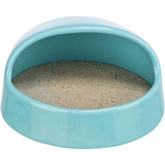Trixie μπανιέρα άμμου για ποντίκια/χαμστερ κεραμική 16×8×14cm τιρκουάζ