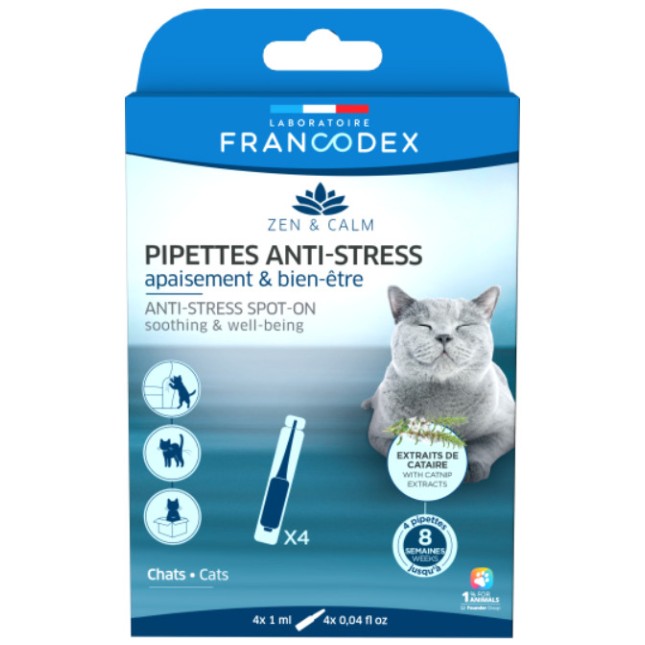 Francodex Πιπέτες κατά του στρες για γάτες 4x1ml
