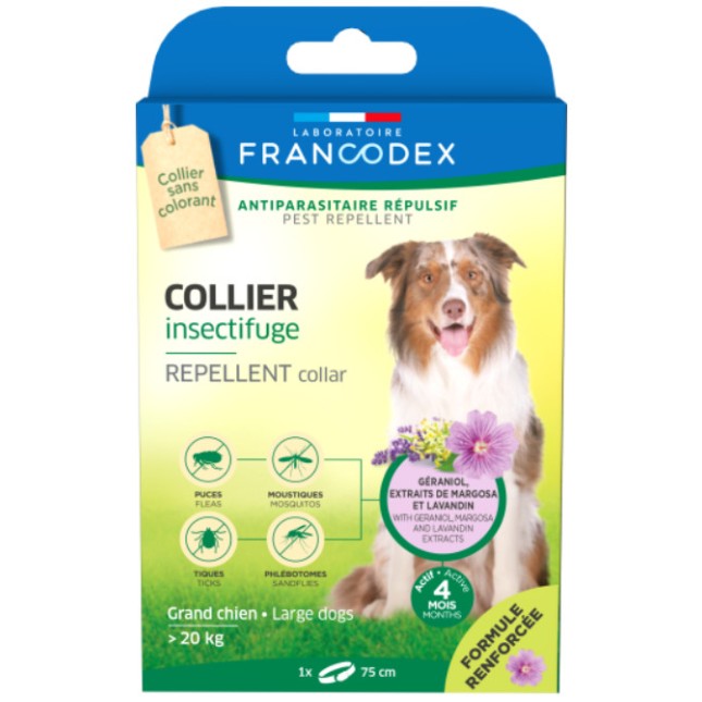Francodex Αντιπαρασιτικό περιλαίμιο για σκύλους άνω των 20kg 1 x 75 cm