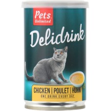 Pets Unlimited Delidrink σούπα ειδικά για γάτες γεμάτη τρυφερά κομμάτια κοτόπουλου 135ml