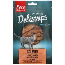 Pets Unlimited Delistrips νόστιμες λουρίδες σολομού 40gr