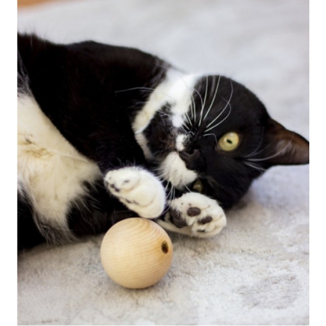 Rosewood Παιχνίδι ξύλινη μπάλα με catnip Rosewood Παιχνίδι ξύλινη μπάλα με catnip