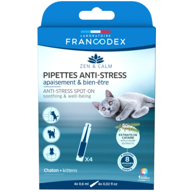 Francodex Anti-Stress Spot-On για γατάκια 4 x 0,6 ml Francodex Anti-Stress Spot-On για γατάκια 4 x 0,6 ml