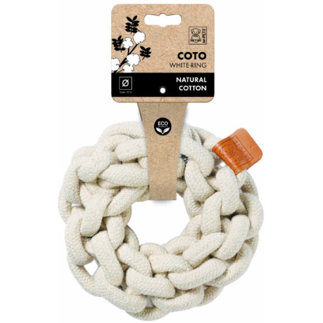 M-pets COTO Δαχτυλίδι από λευκό βαμβακερό νήμα M-pets COTO Δαχτυλίδι από λευκό βαμβακερό νήμα