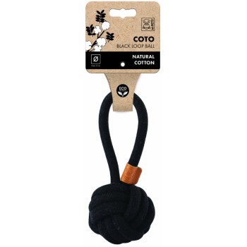 M-pets COTO Μαύρη βαμβακερή μπάλα με θηλιά 11 cm M-pets COTO Μαύρη βαμβακερή μπάλα με θηλιά 11 cm