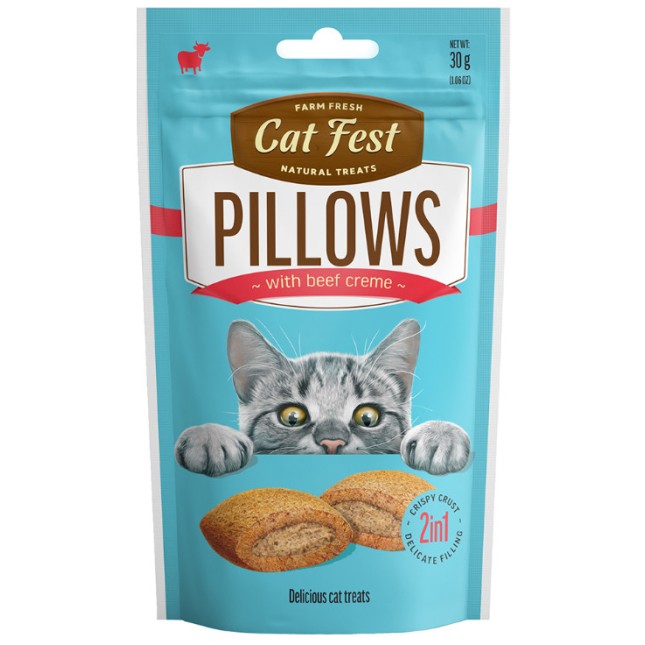 Cat Fresh Γεμιστές λιχουδιές με κρέμα μοσχαρίσιου κρέατος 30gr Cat Fresh Γεμιστές λιχουδιές με κρέμα μοσχαρίσιου κρέατος 30gr