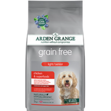 Arden Grange τροφή για υπερήλικες/υπέρβαρους σκύλους, χωρίς σιτηρά με φρέσκο κοτόπουλο & υπερτροφές