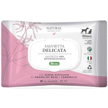 Derbe Natural derma pet βιοδιασπώμενο μαντηλάκια με χαμομήλι (35pcs) Derbe Natural derma pet βιοδιασπώμενο μαντηλάκια με χαμομήλι (35pcs)