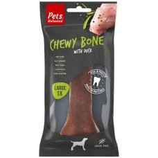 Pets Unlimited Κόκκαλα από δέρμα βοείου κρέατος και επικάλυψη κρέατος πάπιας lrg 90gr Pets Unlimited Κόκκαλα από δέρμα βοείου κρέατος και επικάλυψη κρέατος πάπιας lrg 90gr