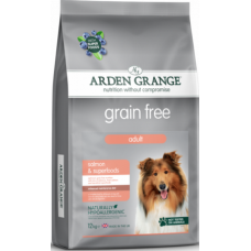 Arden Grange τροφή για ενήλικες σκύλους χωρίς σιτηρά με σολομό, βοηθά ιδιαίτερα δέρμα & τρίχωμα