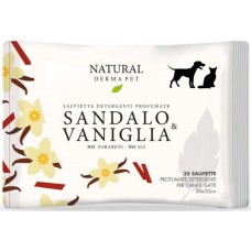 Derbe Natural Derma Pet υγρά μαντηλάκια με sandalwood & vanilla  35τμχ