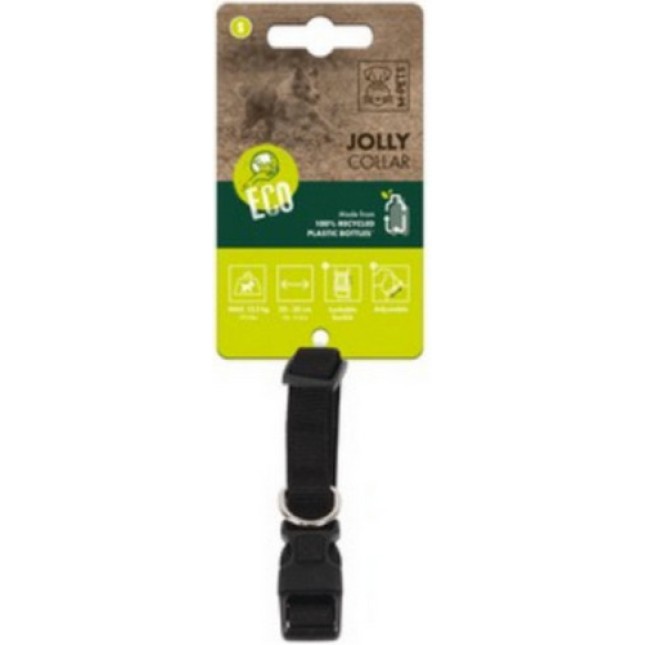 M-pets JOLLY ECO Μαύρο περιλαίμιο κατασκευασμένο από 100% ανακυκλωμένα πλαστικά μπουκάλια