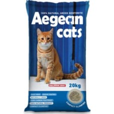 Expoaid Aegean Αντιβακτηριακή άμμος υγιεινής για γάτες με άρωμα Baby Powder 20kg