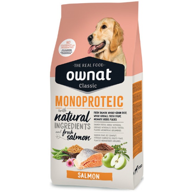 Ownat Classic Ownat Classic Μονοπρωτεϊνική τροφή με σολομό ιδανική για σκύλους με αλλεργίες
