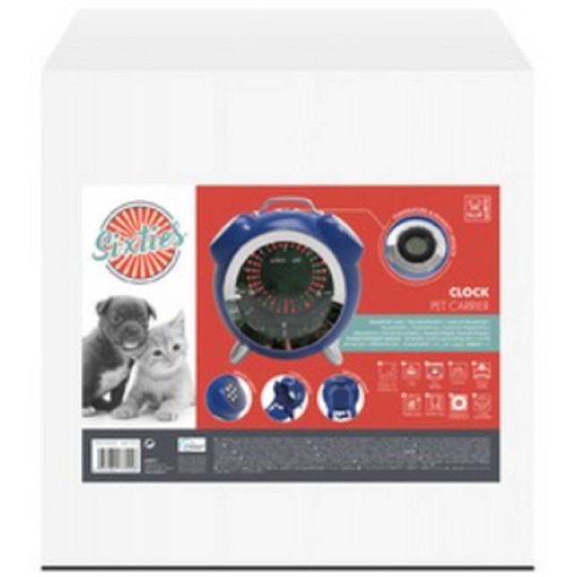M-pets SIXTIES μπλε ρολόι κλουβί μεταφοράς για γάτες ως 5 κιλά 40.1 x 44 x 25.9 cm M-pets SIXTIES μπλε ρολόι κλουβί μεταφοράς για γάτες ως 5 κιλά 40.1 x 44 x 25.9 cm