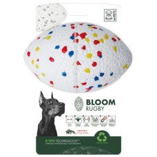 M-pets BLOOM μπάλα Rugby κόκκινη-λευκή 14 x 9 x 7 cm