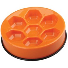 M-pets CAVITY Πορτοκαλί στρογγυλό μπολ αργής τροφής 25 x 25 x 5.8 cm 390 g