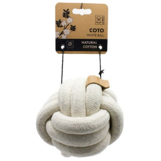M-pets COTO Λευκή βαμβακερή μπάλα διαμέτρου 6.5 cm M-pets COTO Λευκή βαμβακερή μπάλα διαμέτρου 6.5 cm