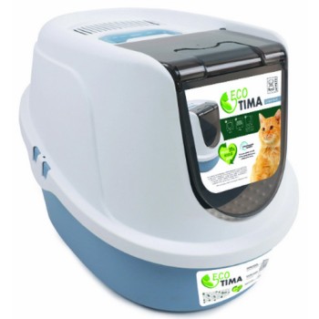 M-pets ECO TIMA γαλάζια κλειστή τουαλέτα γάτας 52.3x39.7x38cm M-pets ECO TIMA γαλάζια κλειστή τουαλέτα γάτας 52.3x39.7x38cm