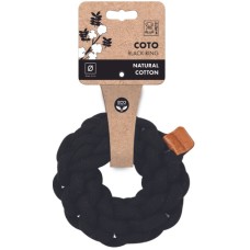 M-pets COTO Δαχτυλίδι από μαύρο βαμβακερό νήμα 13 x 13 x 5 cm M-pets COTO Δαχτυλίδι από μαύρο βαμβακερό νήμα 13 x 13 x 5 cm