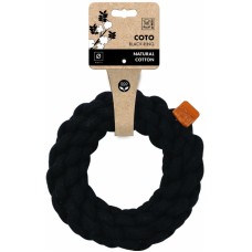 M-pets COTO Δαχτυλίδι από μαύρο βαμβακερό νήμα 18 x 18 x 5 cm M-pets COTO Δαχτυλίδι από μαύρο βαμβακερό νήμα 18 x 18 x 5 cm