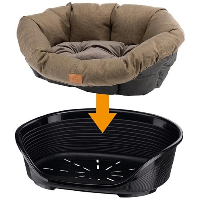 Ferplast μαξιλάρι για κρεβάτι Siesta Deluxe 4 καφέ εξ διαστ 64x48x25cm/εσωτ 54x39x25cm Ferplast μαξιλάρι για κρεβάτι Siesta Deluxe 4 καφέ εξ διαστ 64x48x25cm/εσωτ 54x39x25cm