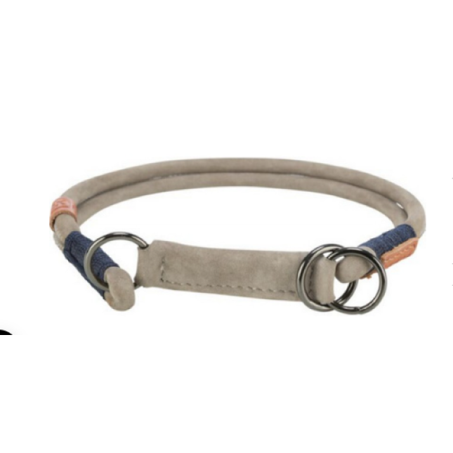 Trixie ημι-πνίχτης Be Nordic δερμάτινος M 45cm/8mm γκρι Trixie ημι-πνίχτης Be Nordic δερμάτινος M 45cm/8mm γκρι