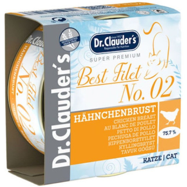 Dr.Clauder's Best Filet No2 με στήθος κοτόπουλου 70g Dr.Clauder's Best Filet No2 με στήθος κοτόπουλου 70g