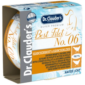 Dr.Clauder's Best Filet No6 με στήθος και συκώτι κοτόπουλου 70g Dr.Clauder's Best Filet No6 με στήθος και συκώτι κοτόπουλου 70g