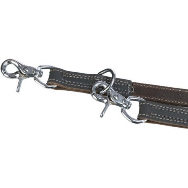 Trixie οδηγός Rustic Fatleather αυξομειούμενος από δέρμα, με λαβή και άγκιστρο σκανδάλης γκρι Trixie οδηγός Rustic Fatleather αυξομειούμενος από δέρμα, με λαβή και άγκιστρο σκανδάλης γκρι